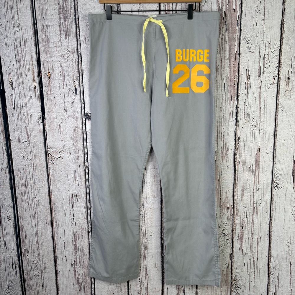 Iowa‎ Hawkeye U of I Custom Made Vintage Scrub Pants BURGE Dorm 2226 Gray Small